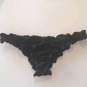 Victoria’s Secret Black Ruffle Bikini Bottoms